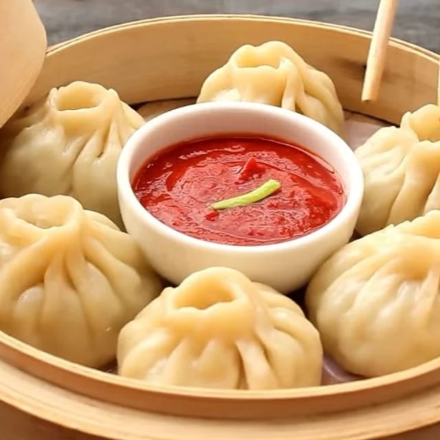 Chicken Momo Steamed.